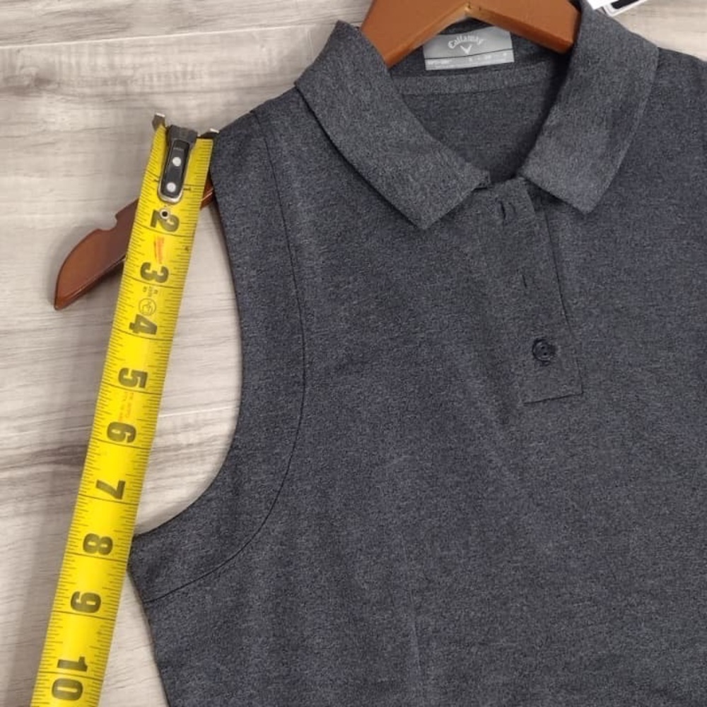 Callaway Gray Sleeveless Polo Top size S brand new W tags - Picture 3 of 8
